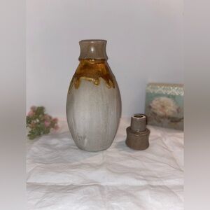 Vintage Tundra Wine‎ Decanter Textured Lava Drip Glaze Pottery QC Canada